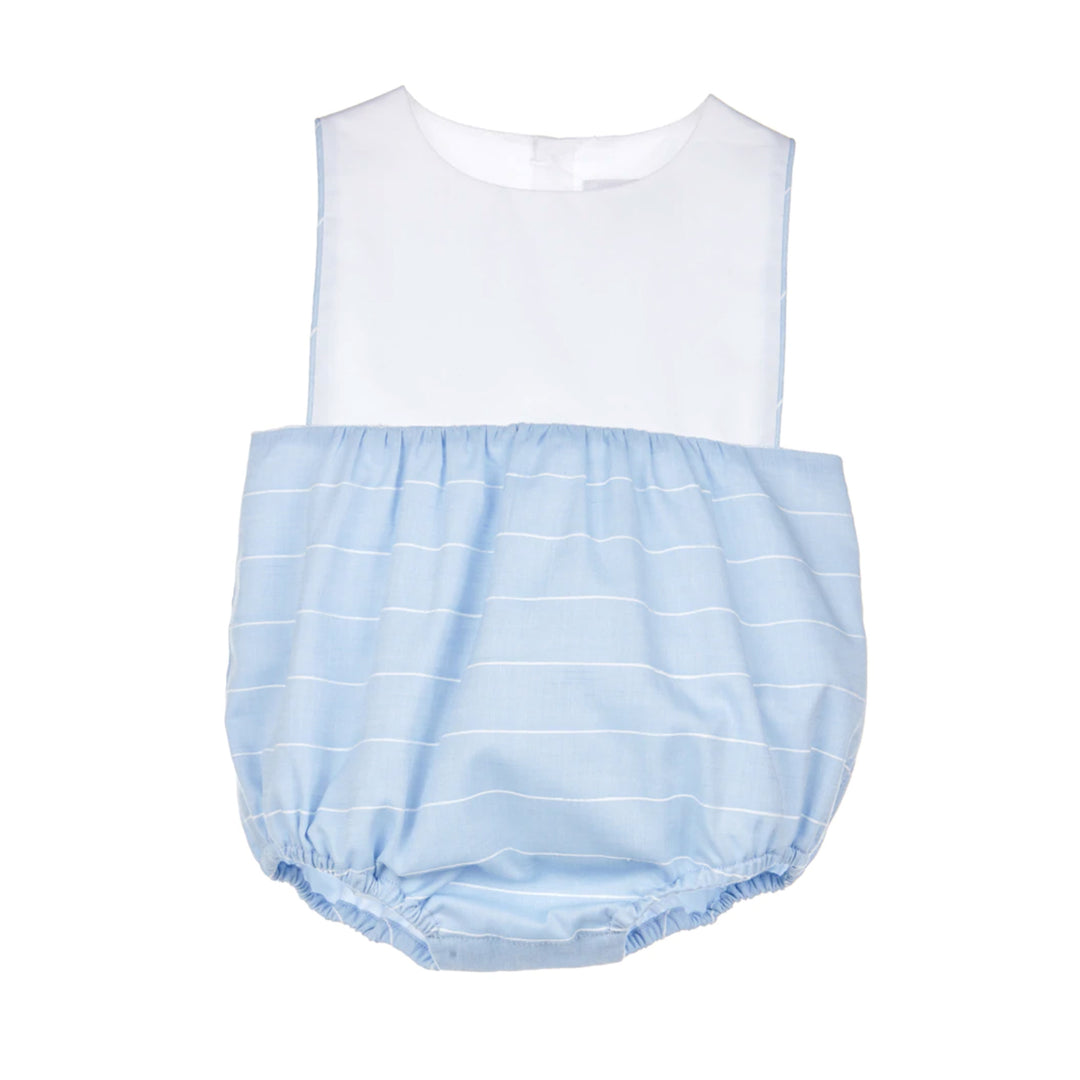 Blue & White Breezy Sunsuit Bubble
