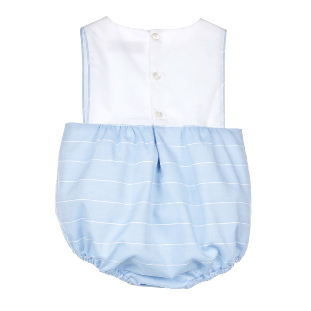 Blue & White Breezy Sunsuit Bubble
