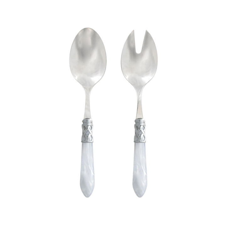 Aladdin Brilliant White Salad Server Set