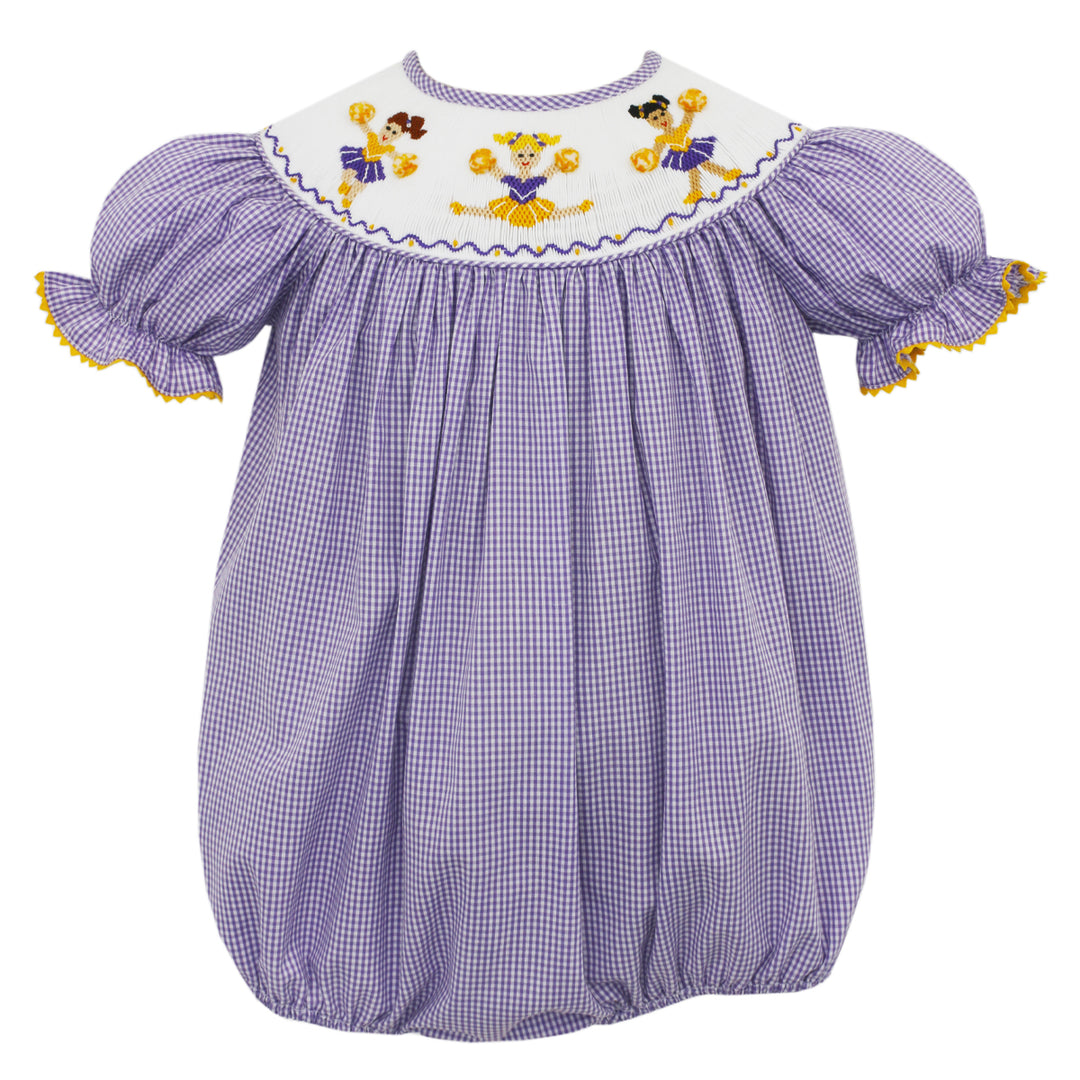 Purple Gingham Cheerleaders Bishop Bubble