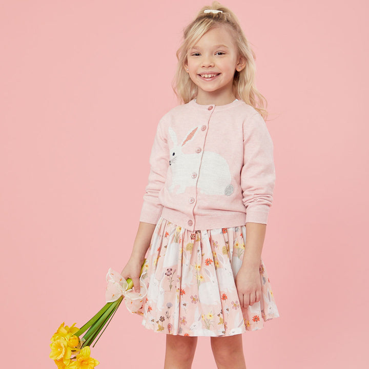 Light Pink Girls Rabbit Sweater