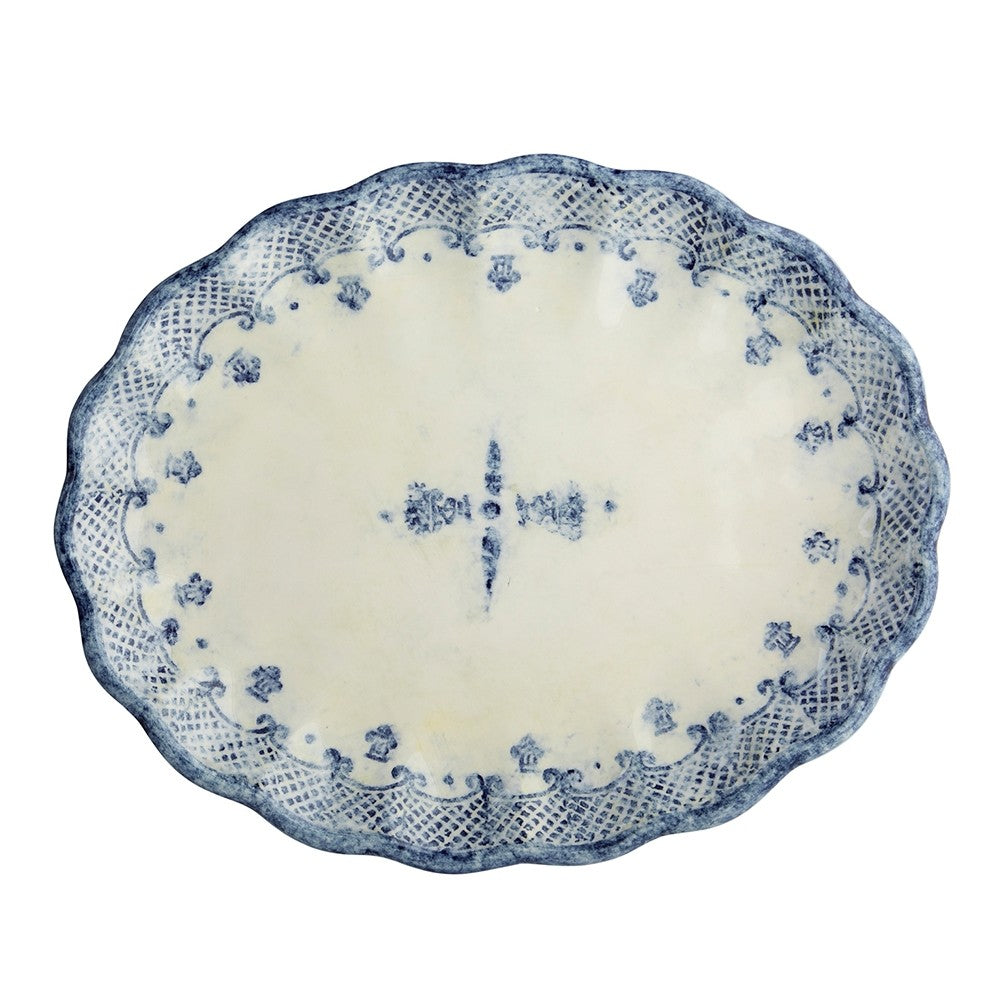 Burano Scalloped Oval Platter