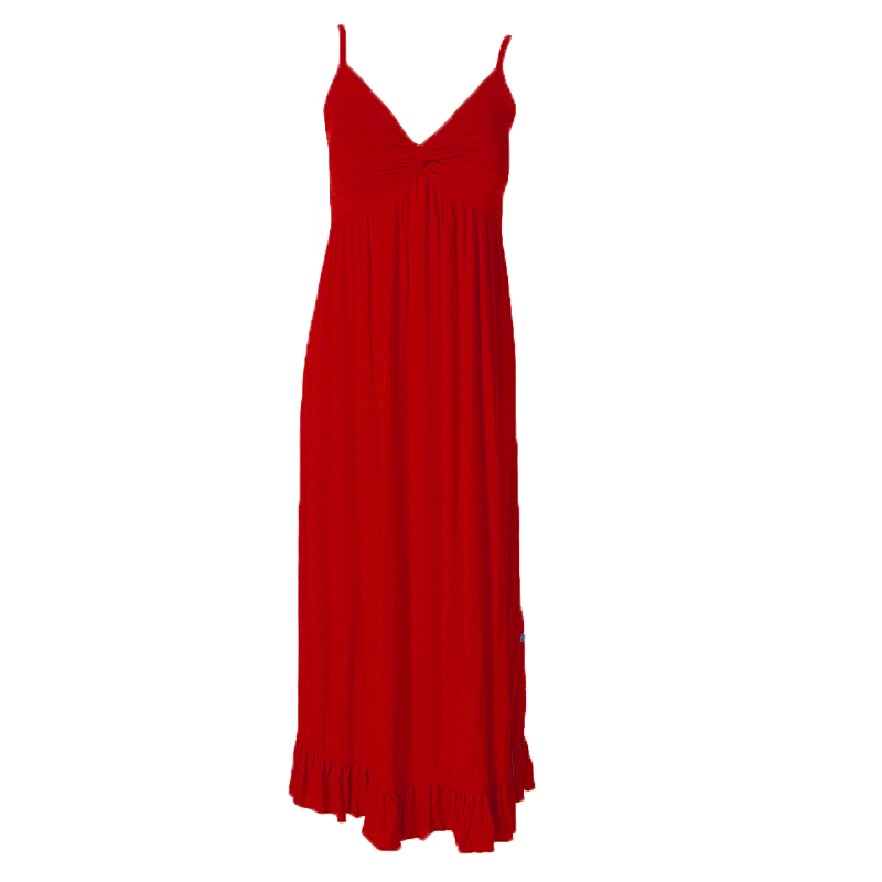 Crimson Ruffle Nightgown