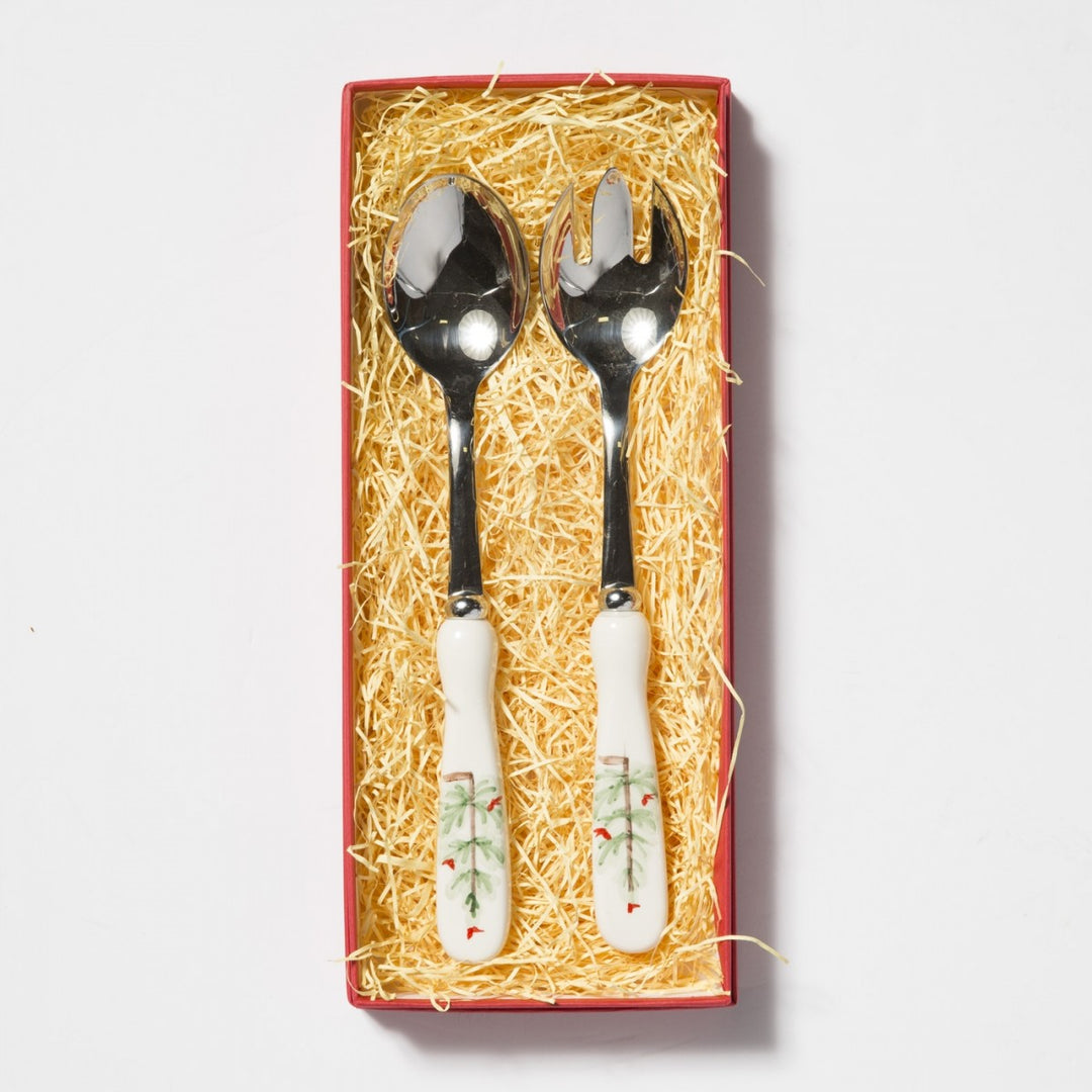 Lastra Holiday Salad Server Set