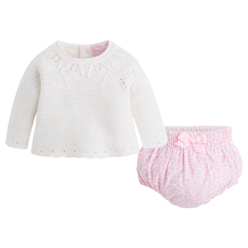 Ivory Sweater & Leopard Bloomer Set