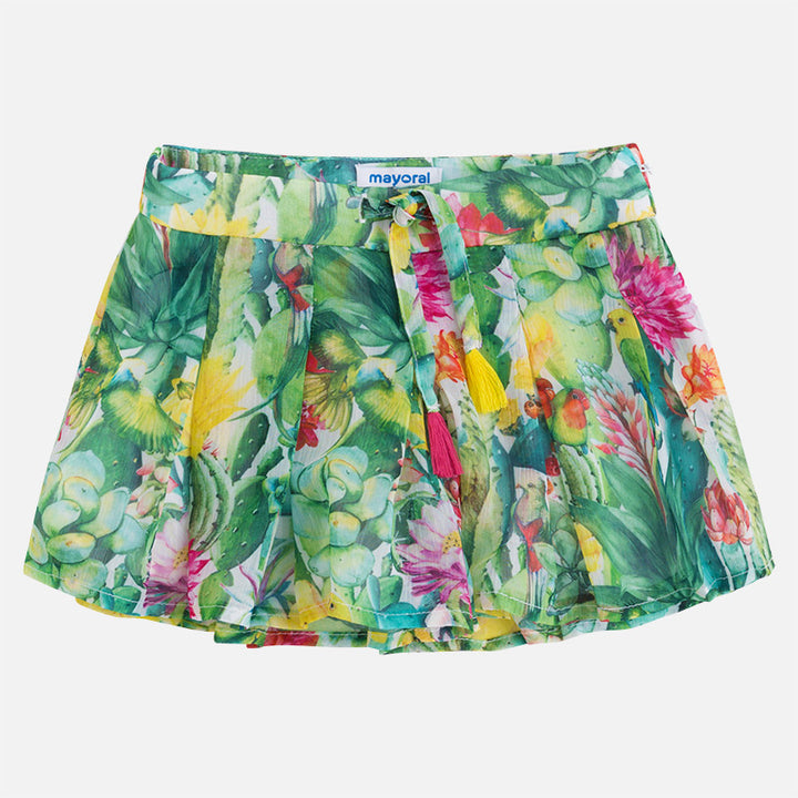 Kiwi Cactus Floral Skort