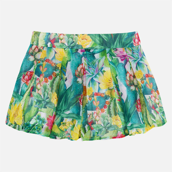 Kiwi Cactus Floral Skort