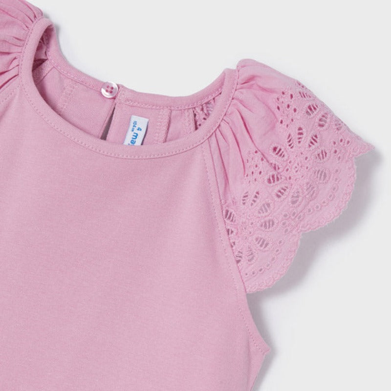 Ecofriends Mauve Embroidered Top