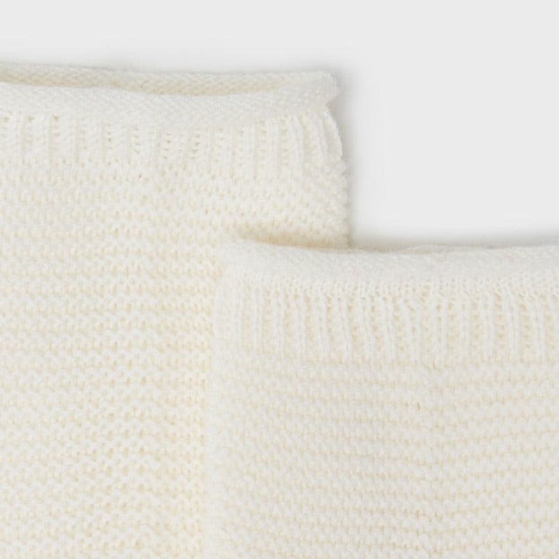 Cream Long Knit Cardigan & Socks