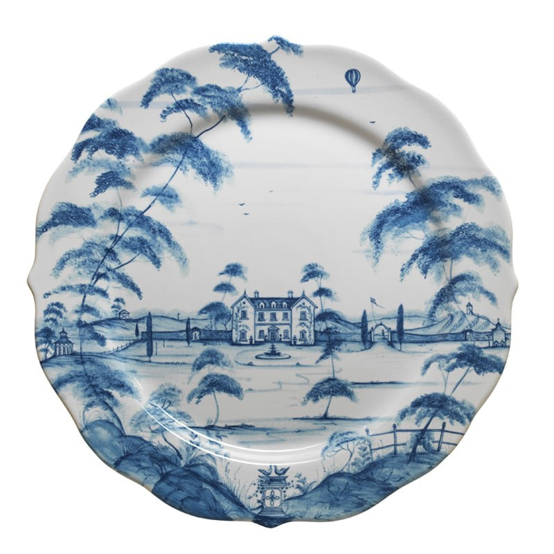 Country Estate Delft Blue Charger Plate Main House