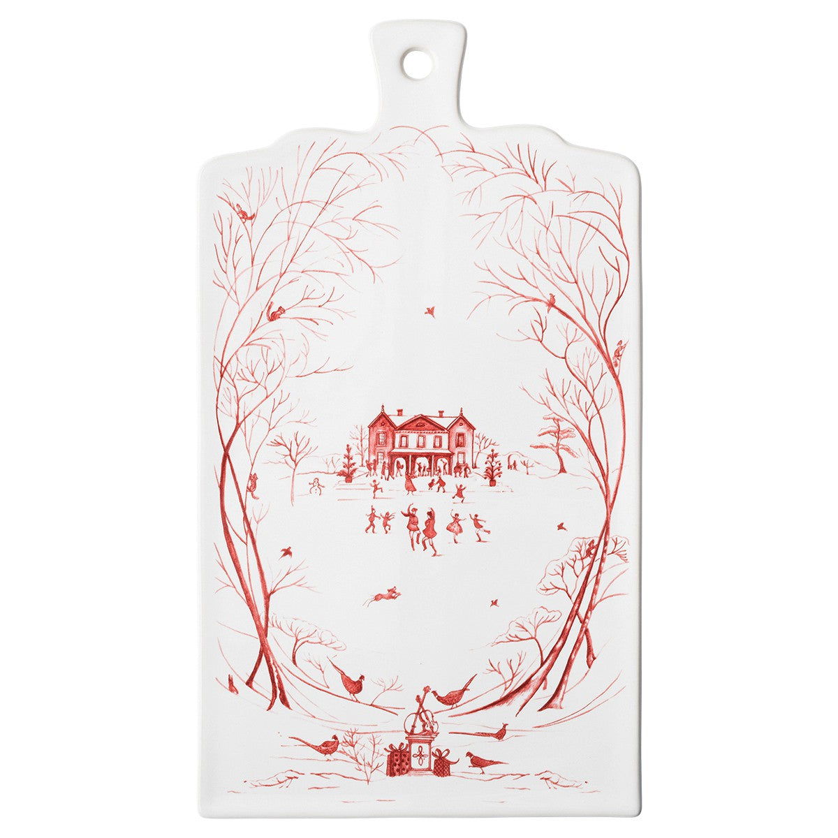 Country Estate Winter Frolic Ruby Serving Board