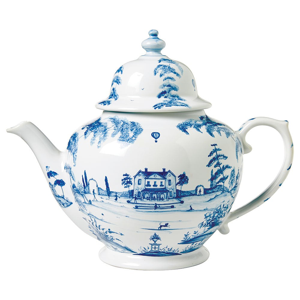 Country Estate Delft Blue Teapot Main House