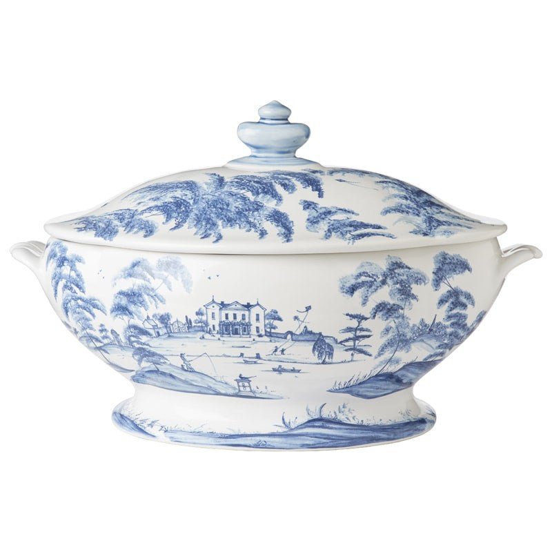 Country Estate Tureen with Lid - Delft Blue