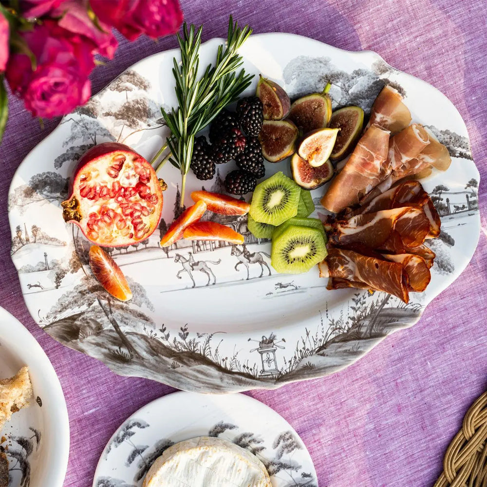 Country Estate 15" Serving Platter - Flint Grey