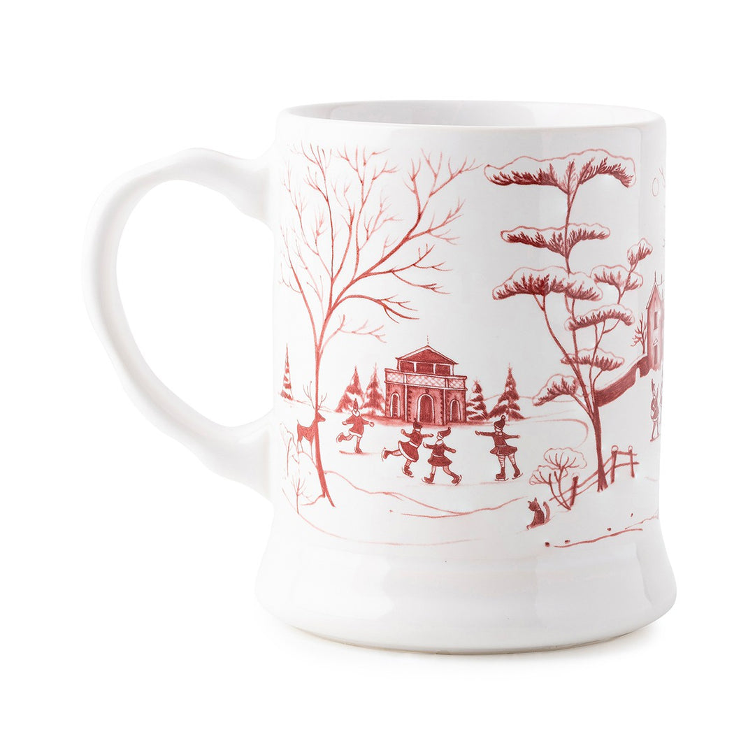 Country Estate Winter Frolic "Mr. & Mrs. Claus" Ruby Mug