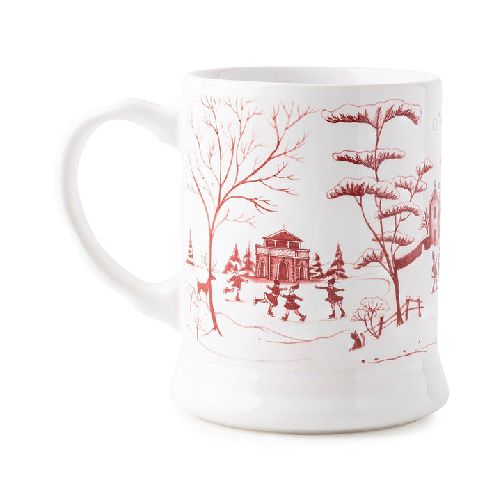 Country Estate Winter Frolic "Mr. & Mrs. Claus" Ruby Mug