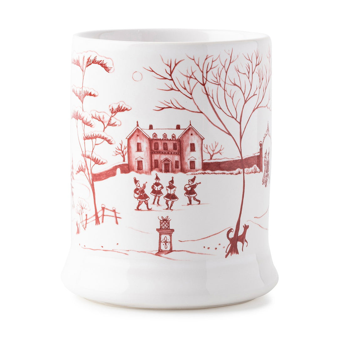 Country Estate Winter Frolic "Mr. & Mrs. Claus" Ruby Mug