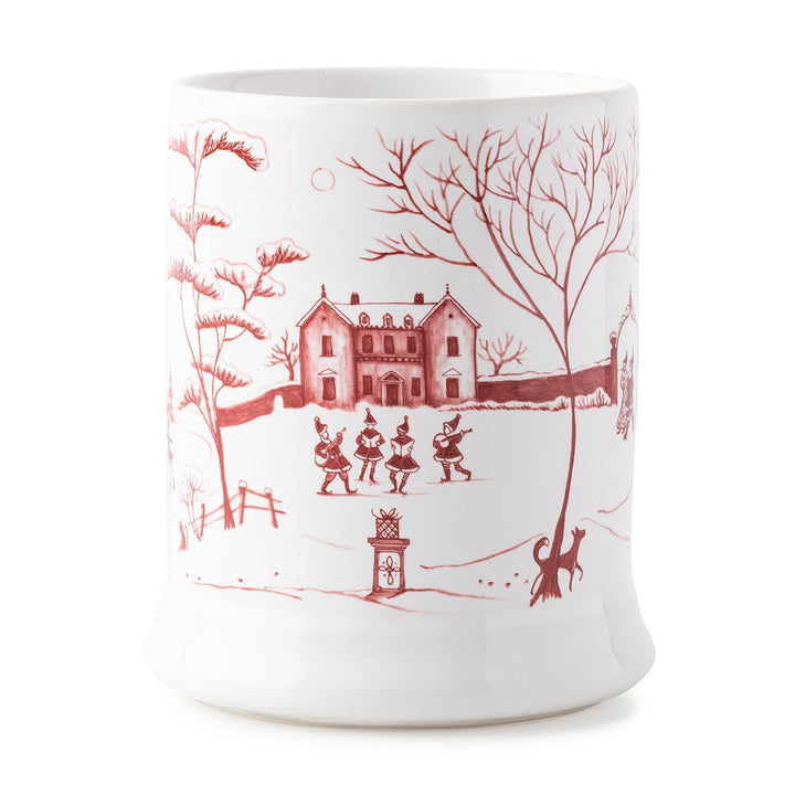 Country Estate Winter Frolic "Mr. & Mrs. Claus" Ruby Mug