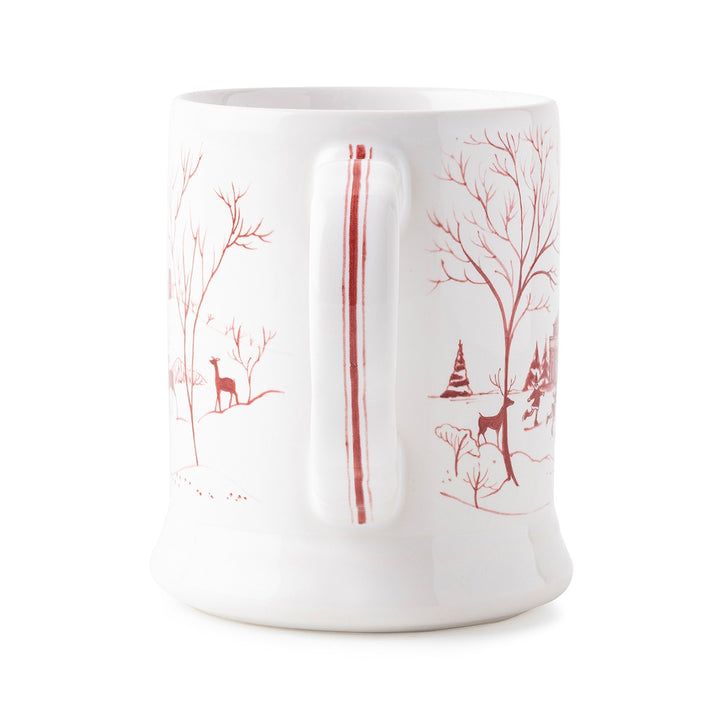 Country Estate Winter Frolic "Mr. & Mrs. Claus" Ruby Mug