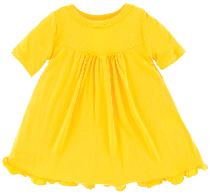 Lemon Classic Short Sleeve Swing Dress