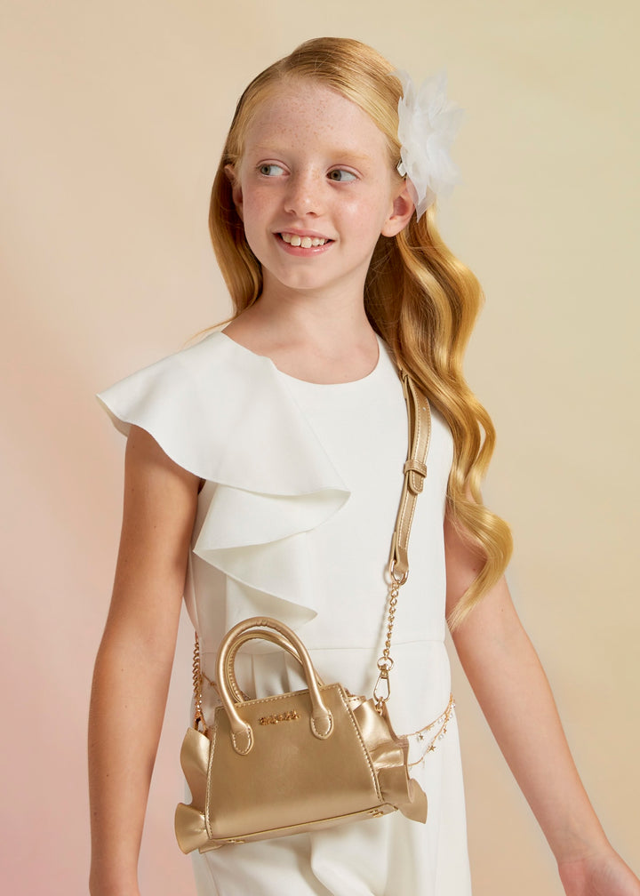 Champagne Ruffle Handbag