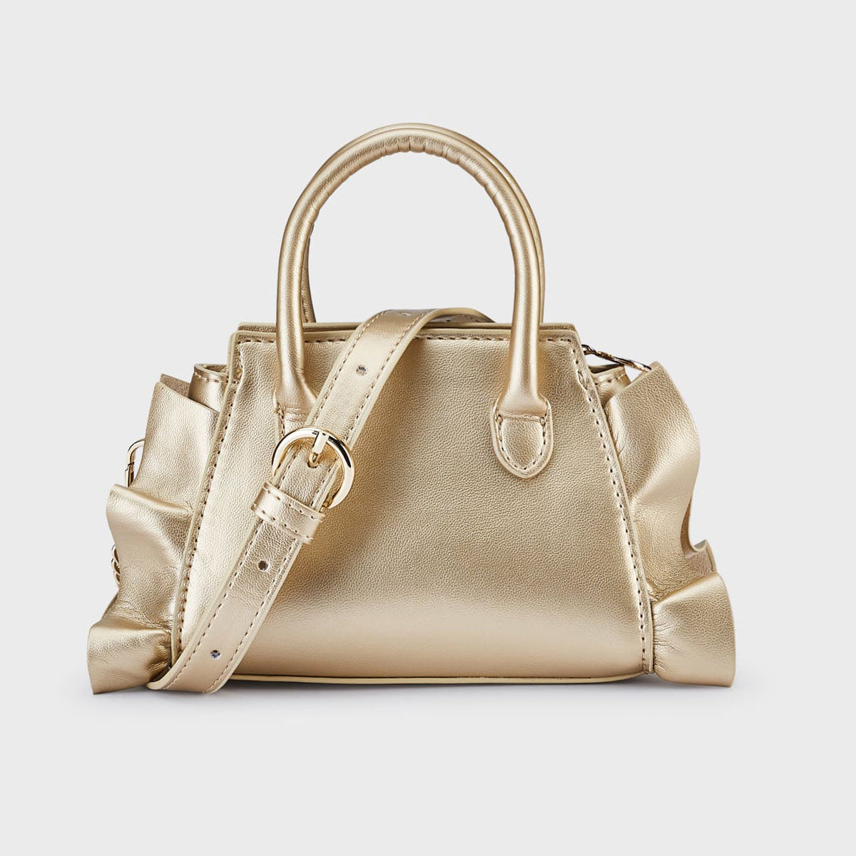 Champagne Ruffle Handbag