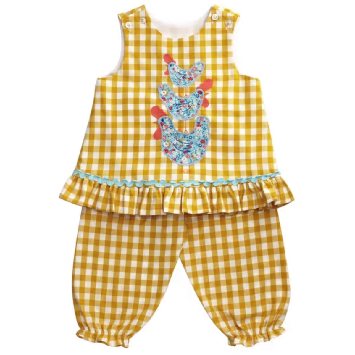 Stacked Chickens Angel Pant Set