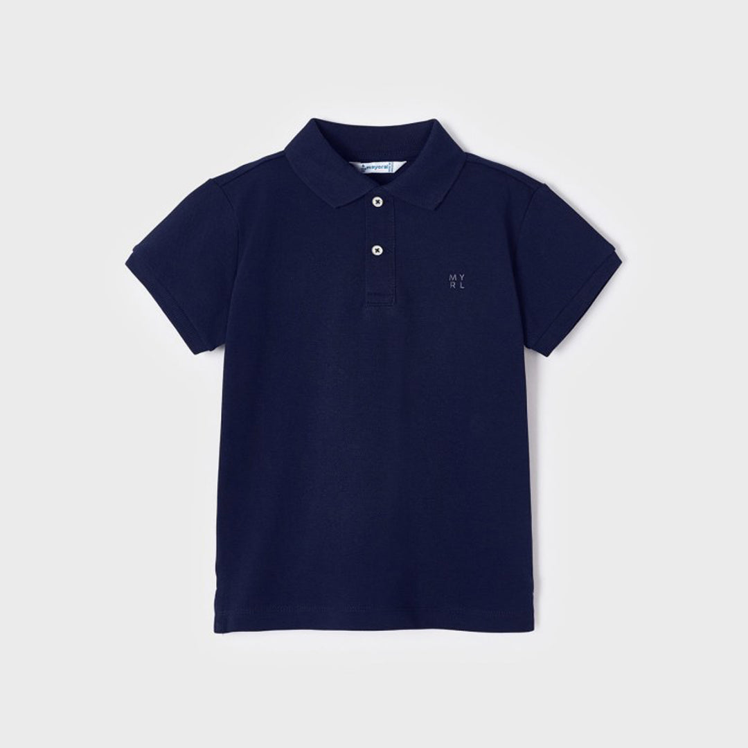 Navy Basic Short Sleeve Polo