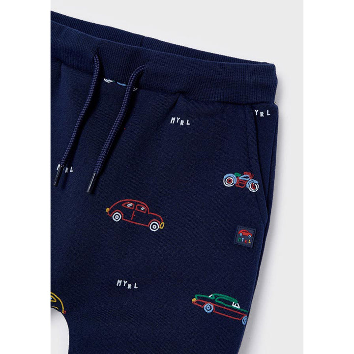 Navy Cars Long Tracksuit Pants