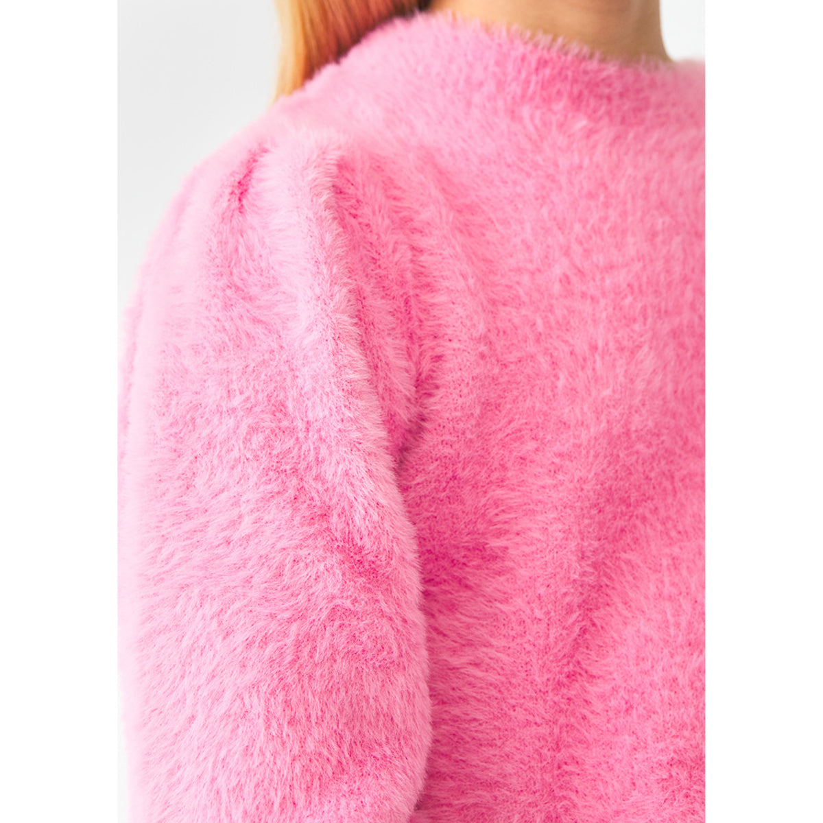 Bubblegum Faux Fur Sweater