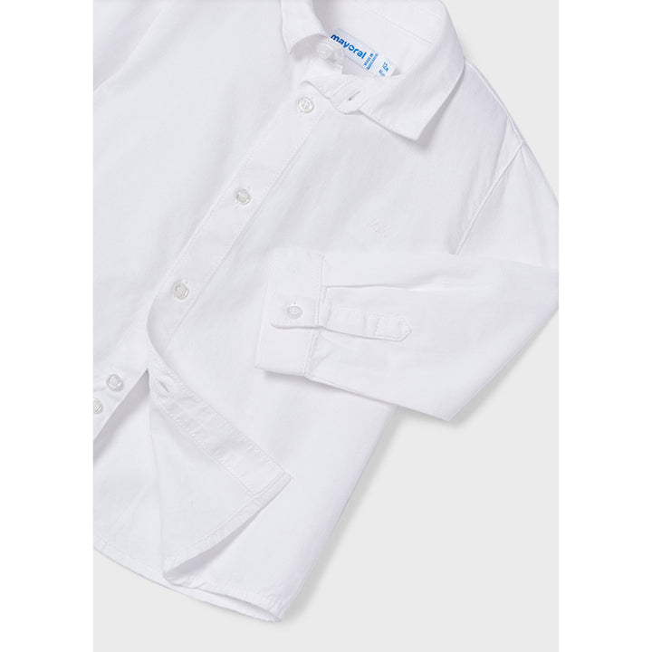 White Ecofriends Long Sleeve Button Down