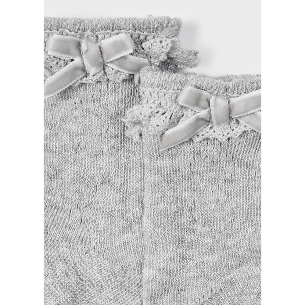 Moon Grey Openwork Socks