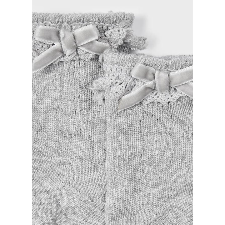 Moon Grey Openwork Socks
