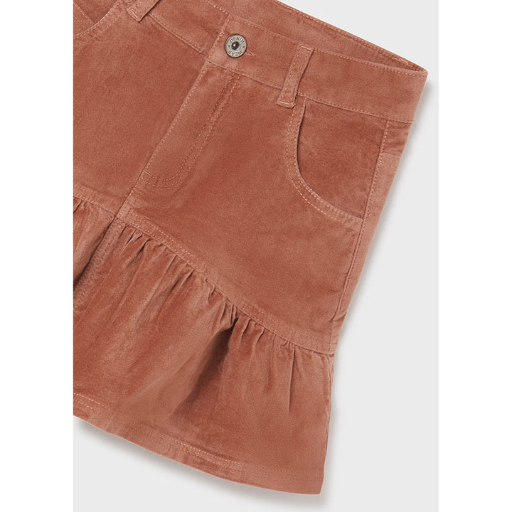 Nude Peach Corduroy Skirt
