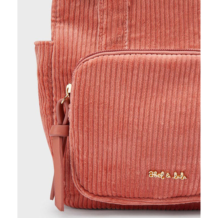 Brick Red Corduroy Backpack