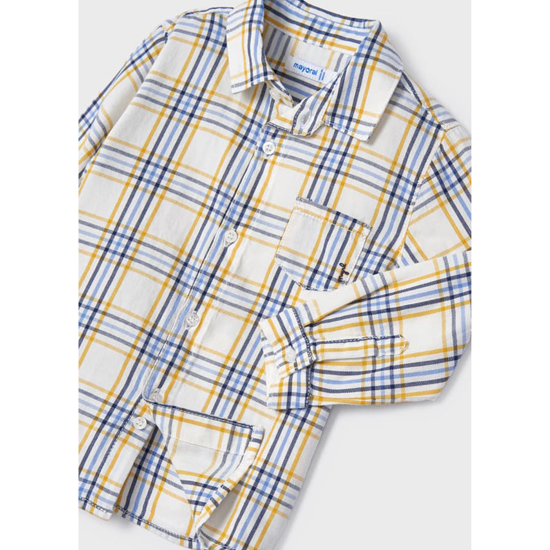 Ecofriends Yellow & Blue Checkered Long Sleeve Shirt