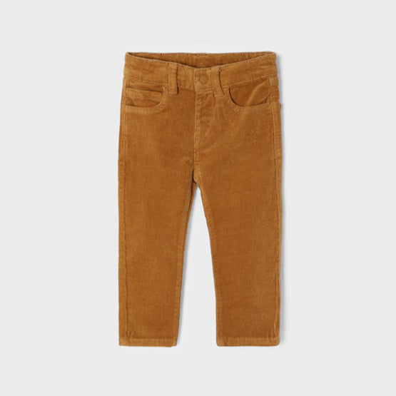 Brown Slim Fit Corduroy Pants