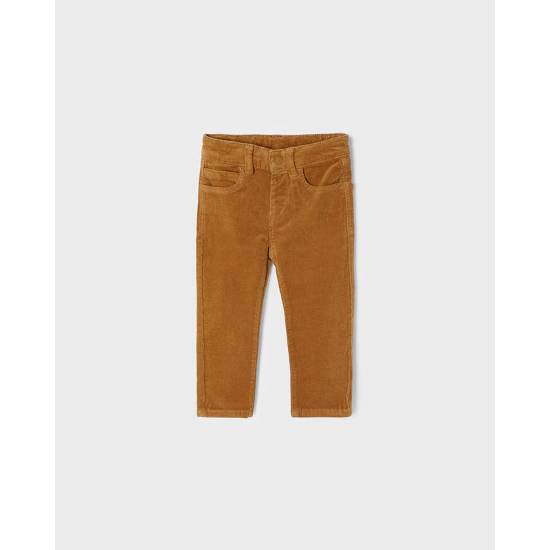 Brown Slim Fit Corduroy Pants