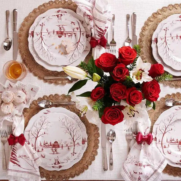 Country Estate Winter Frolic 4/pc Place Setting - Ruby
