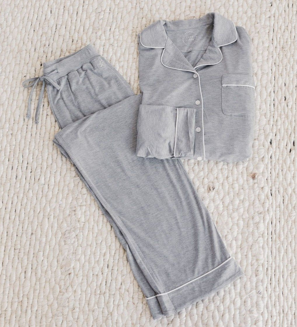 Stretch-Knit Bamboo Classic Long Sleeve Pajama Set