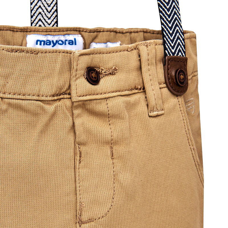 Mayoral Croissant Chino Trousers with Suspenders
