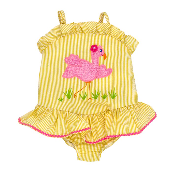 Flamingo Flo One Piece Swimsuit w/ Ruffle