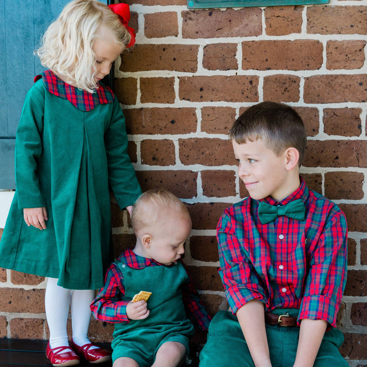 Clover Corduroy Short John John With Tab