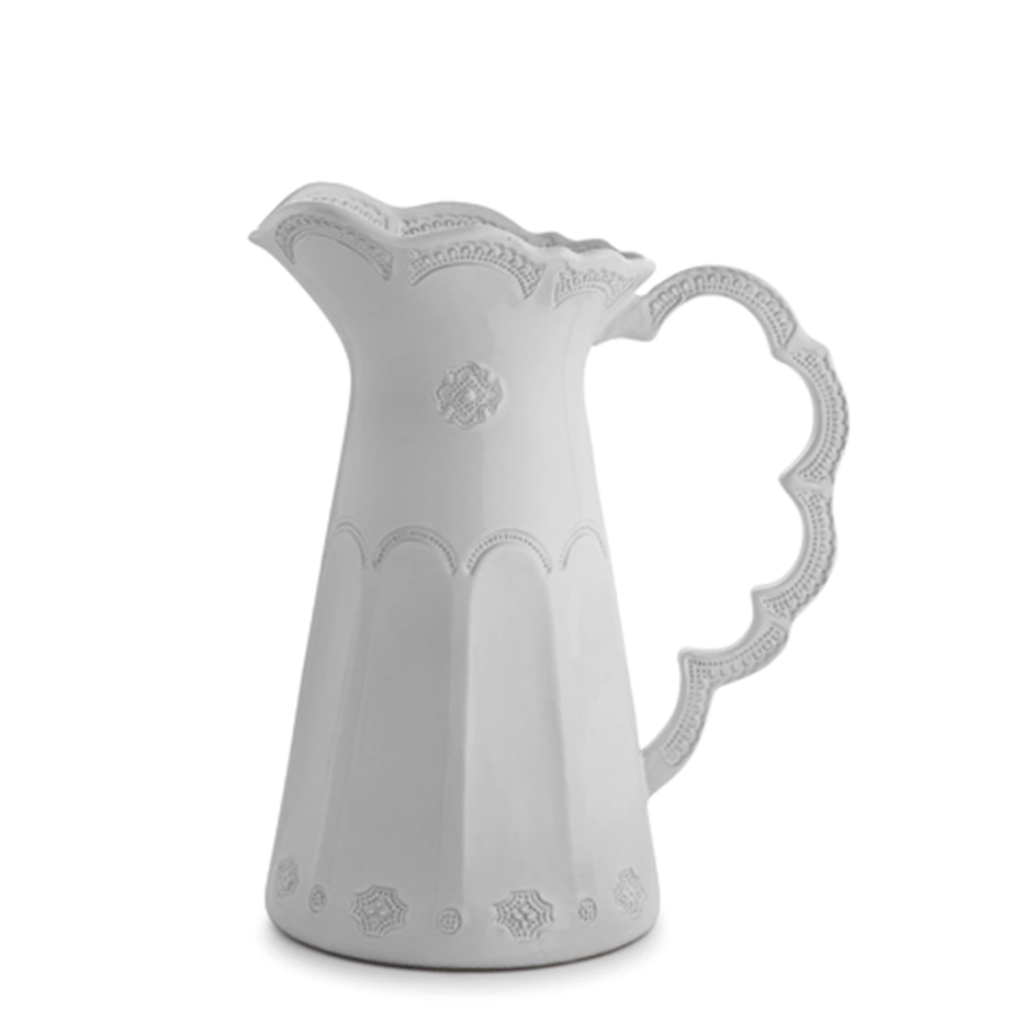 Merletto White Scalloped Pitcher