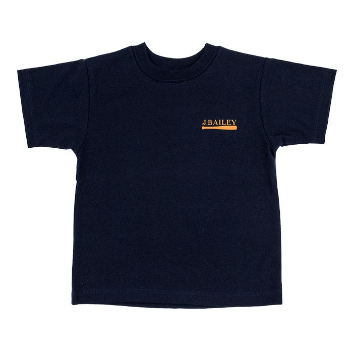 Navy Blue Baseball Short Sleeve T-Shirt