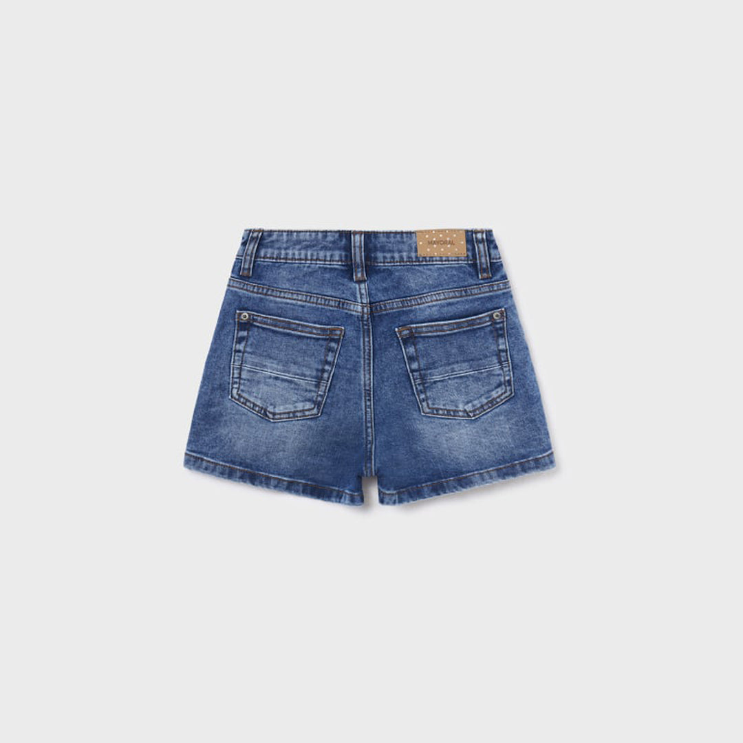 Medium Wash Girls Denim Shorts