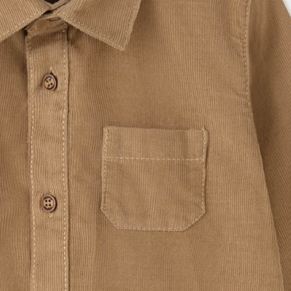 Walnut Long Sleeve Corduroy Button Down