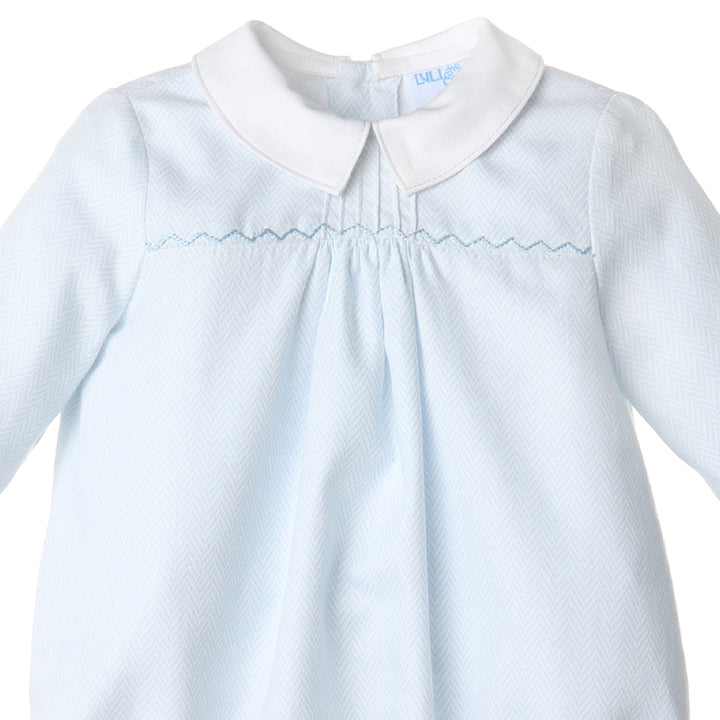 Blue Herringbone Bubble