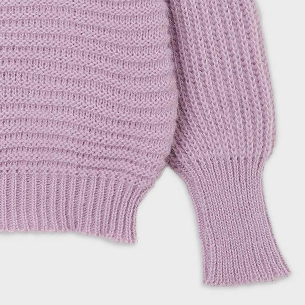Lilac Perkins Collar Sweater