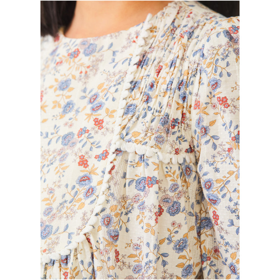 Blue Fantasy Print Dress